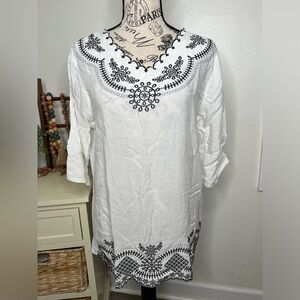 Shoreline Embroidered Tunic Top